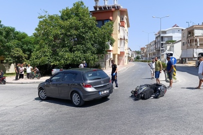 Otomobil ile motosiklet çarpıştı: 1 yaralı   