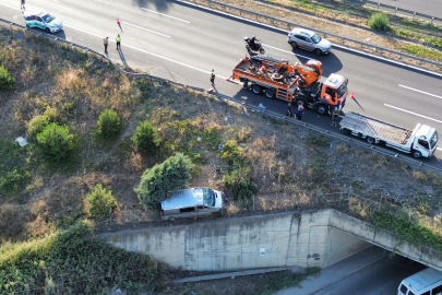 Minibüs şarampole uçtu: 1 ölü, 2 yaralı 