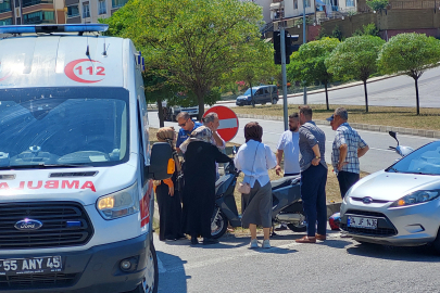 Otomobil ile motosiklet çarpıştı: 1 yaralı