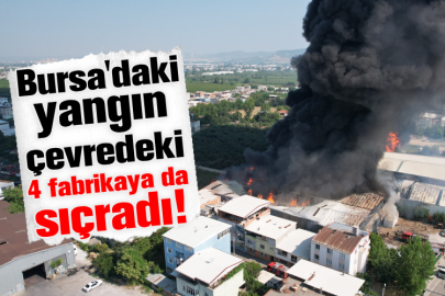 Bursa'daki yangın çevredeki 4 fabrikaya da sıçradı