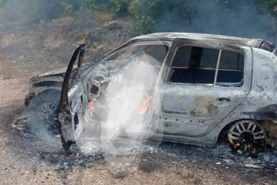 Yanan araçta bulunan  kişi yaşamını yitirdi   