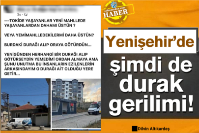 Yenişehir’de şimdi de durak gerilimi!