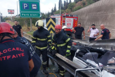 Otomobil bariyerlere ok gibi: 1 ölü, 2 yaralı