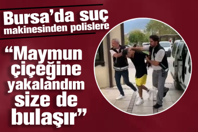 Bursa’da suç makinesinden polislere: “Maymun çiçeğine yakalandım size de bulaşır”