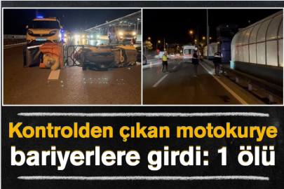 Bursa'da kontrolden çıkan motokurye bariyerlere girdi: 1 ölü