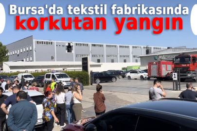 Bursa'da tekstil fabrikasında korkutan yangın