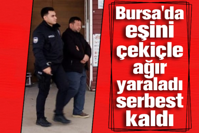 Bursa'da eşini çekiçle ağır yaraladı serbest kaldı