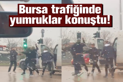 Bursa'da trafikte kavga!