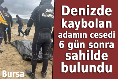 Denizde kaybolan adamın cesedi 6 gün sonra sahilde bulundu