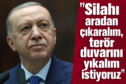 Cumhurbaşkanı Erdoğan: Silahı aradan çıkaralım, terör duvarını yıkalım istiyoruz