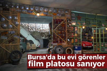 Bursa'da bu evi görenler film platosu sanıyor